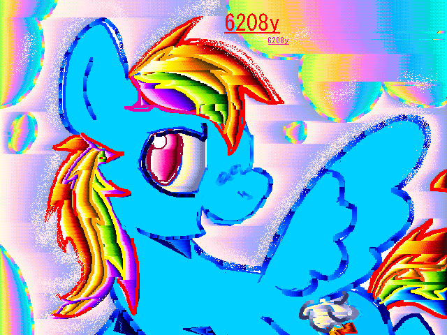 Rainbowdash from MLP, drawn in Flying Colors 1993